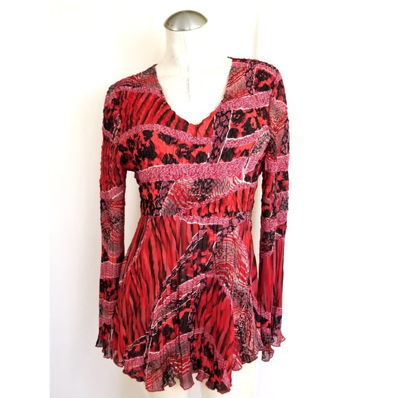 Alberto Makali Tops - Alberto Makali Size L Multi-Color Blouse